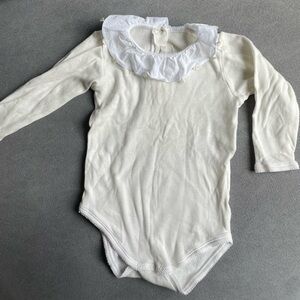NWOT Bonpoint April Ruffled Collar Bodysuit